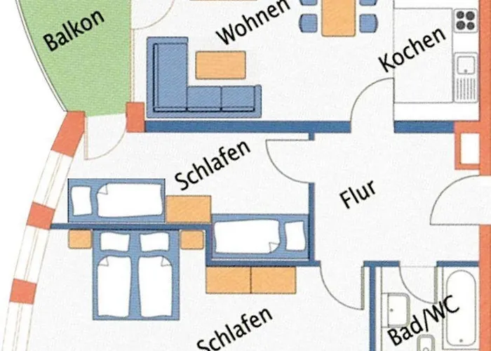 Strandhaus-nordseebrandung-fewo-b1-4 Apartamento Cuxhaven